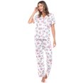 thumbnail image 1 of White Mark Women's Tropical Short Sleeve Button-Down Pajama Set, 1 of 6
