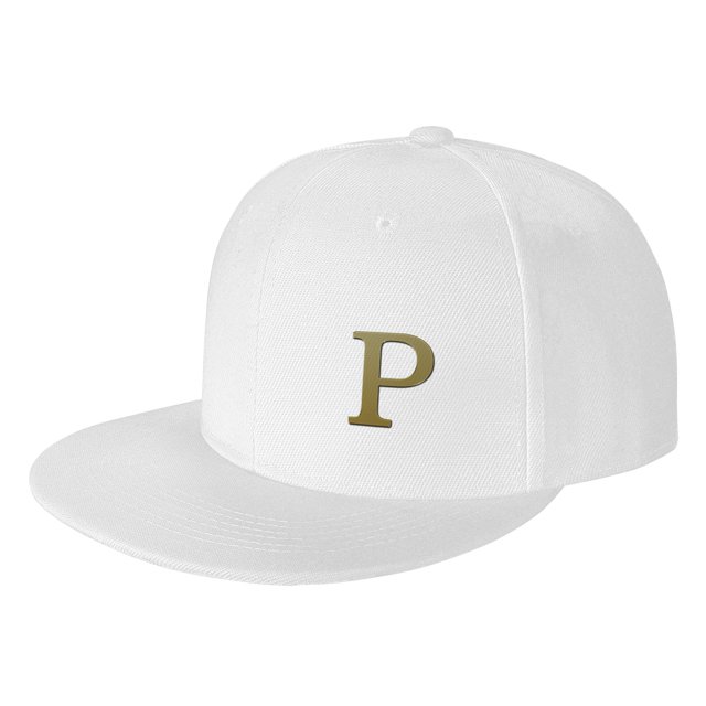 ZICANCN Alphabet P Pattern Baseball Caps, Trucker Hats for Men And Women, Adjustable Breathable Flat Caps, White