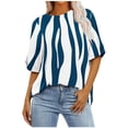 thumbnail image 1 of Pisexur Hauts d'Été pour Femmes Mode Décontractée Manches Courtes Col Rond T-Shirts Confortables Amples Surdimensionnés Imprimé Floral Blouses Hauts Mode T-Shirts Imprimés Graphiques Grande Taille Tops de Sortie S-5TG, 1 of 7