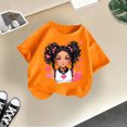 thumbnail image 5 of MEZZALL T-Shirt Graphique Mignon pour Fille, Col Rond, Manches Courtes, Tee d'Été Décontracté, T-Shirts Hauts, Orange, 11-12 Ans, 5 of 5
