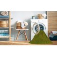 thumbnail image 2 of Ahgly Company Tapis d'Intérieur Lavable à la Machine, Carré, Transitionnel, Vert Olive, Tapis de Zone, 8 Pieds Carré, 2 of 7