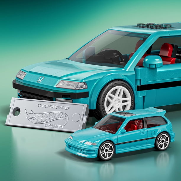 ホットウィール ブリックショップ カスタム '90 ホンダ シビック EF Mattel Brick Shop Hot Wheels Custom '90 Honda Civic EF Building