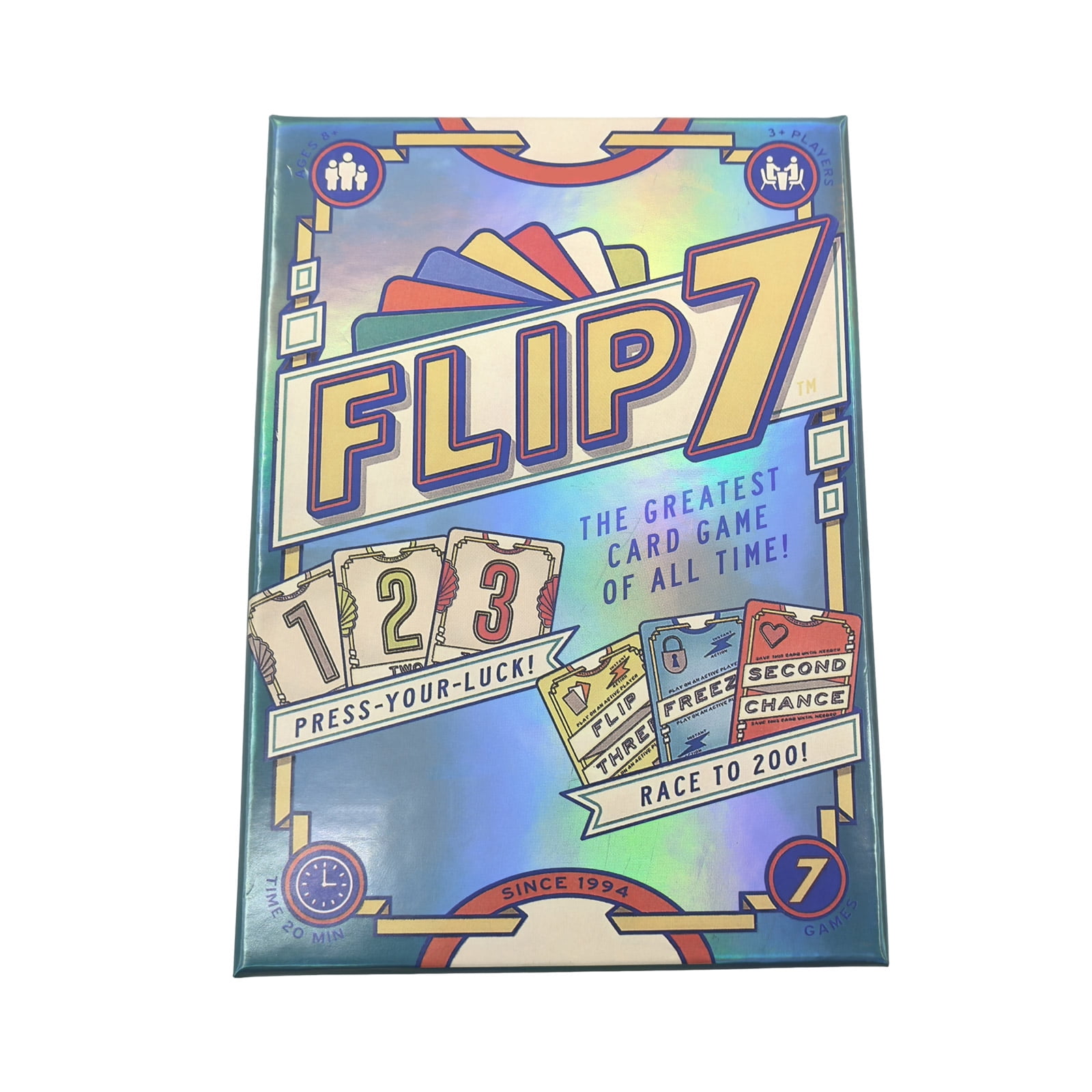 Flip 7, The Ultimate Blend of Press Your Luck and Strategy, Fast-Paced Addictive Card Game, Quick to Learn and Easy to Teach, Perfect for Game Nights, 3+ Players, Ages 8 & Up, 20 minutes Play Time