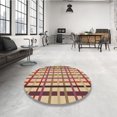 thumbnail image 4 of Ahgly Company Tapis d'Intérieur Lavables en Machine Carrés Transitionnels Bruns Rouges, Carrés de 8', 4 of 7