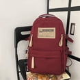 thumbnail image 1 of RKSTN A Rucksacks Backpack Student School Bag Wine Red Home Storage, 1 of 3