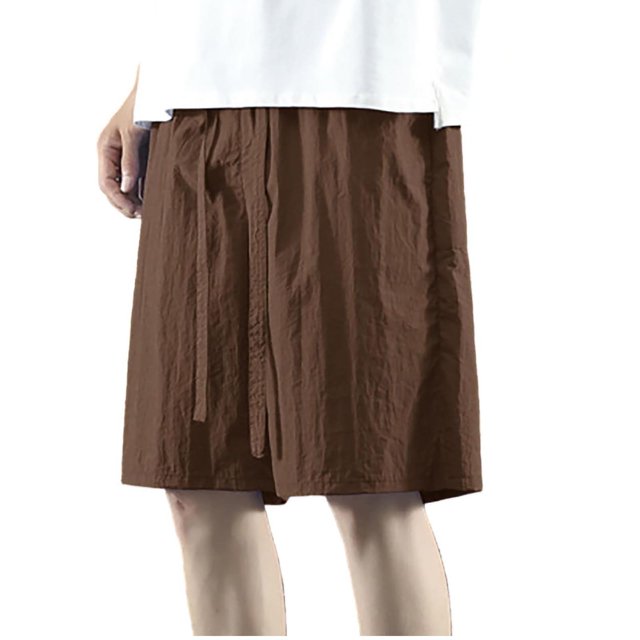 Diufon Men's Athletic Shorts Cotton Linen Drawstring Waisted Outdoor Sport Shorts Spring Summer Shorts with Pockets
