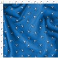 thumbnail image 4 of Soimoi Blue polyester Crepe Fabric Flying Stork Bird Decor Fabric Printed Yard 42 Inch Wide, 4 of 5