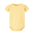 thumbnail image 1 of MIASHUI Cache-Couches à Manches Courtes Unisexes pour Bébé, une-Pièce, sous-Vêtement, Jaune Pâle, 0-3 Mois, 1 of 3