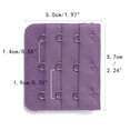 thumbnail image 3 of INSPIRE CHIC Rallonges de Soutien-Gorge pour Femmes à 3 Crochets 3 Rangées Bretelle de Soutien-Gorge Extensible Boucle Crochets Bande de Soutien-Gorge Violet 5, 3 of 5