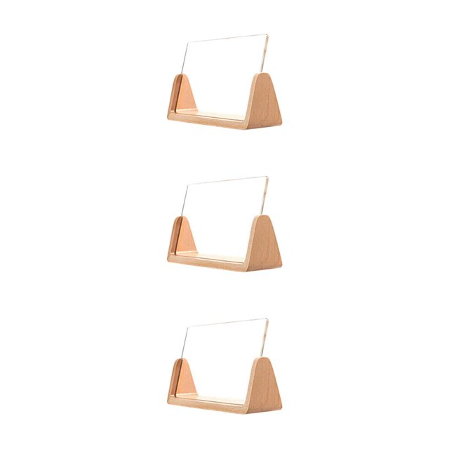 kurtrusly Photo Frame Picture Frames Wooden Base Decor Home Acrylic Cover 5inch Clear 7 Inch 3Set