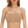 thumbnail image 1 of JFHHQ Women's Seamless Comfort Bra Strapless Support Wrapped Design Non Everyday Wear S Beige, 1 of 7