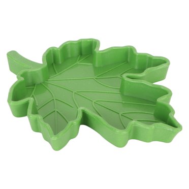Sturdy Plastic Maple Leaf Shape Reptile Water Feeder, Fine Craftsmanship, Wide Application, Versatile Food And Water Bowl With Easy Cleaning For Geckos Lizards Spiders Turtles