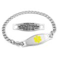 thumbnail image 1 of MedicEngraved Stainless Steel Custom Medical Alert Bracelet - 5mm Curb Link, 1 of 7