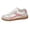 Pink, variant on XIMIN Women's Minimalist Barefoot Shoes Retro Sneakers Vintage Leather & Suede Patchwork Casual Shoes Zero Drop Sole Wide Width Fashion Walking Sneaker