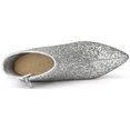 thumbnail image 2 of Unique Bargains Women's Clear Block Heel Glitter Ankle Booties, 2 of 8