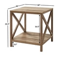 thumbnail image 3 of Mainstays Farmhouse End Table, Rustic Weathered Oak, 3 of 8