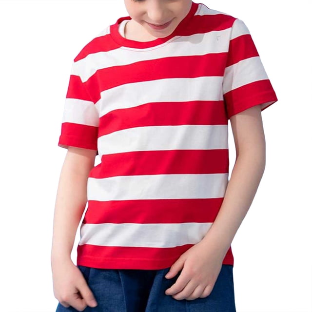 T-shirts d'Été à Rayures à Manches Courtes pour Filles, à Blocs de Couleur, Tendance, Col Ras du Cou, Chandails à Enfiler, Hauts, Blouse Décontractée
