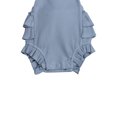 thumbnail image 4 of Xingqing Newborn Baby Girl Ruffle Outfit Summer Sleeveless Backless Ribbed Basic One Piece Romper Bodysuit Jumpsuit, 4 of 7