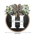 thumbnail image 3 of Funny Welcome Sign Round Outdoor Indoor Spring Wreath Farmhouse Porch Wood Decoration Housewarming Home Wall, 3 of 8