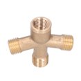 thumbnail image 3 of Hose Splitter,Cross Hose Splitter Garden Brass Cross Adapter Pipe Fittings Enhanced Durability, 3 of 8