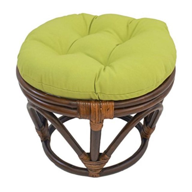 Blazing Needles Coussin de Repose-Pieds Rond en Sergé Uni Capitonné de 18 Pouces - Mojito Lime