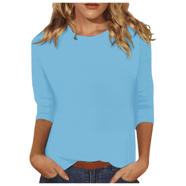 Haut d'Été pour Femmes à Col Roulé 3 pour Femmes, Lot de 4, Manches, Col Ras du Cou, Hauts Mod Bod, Haut Ample à Imprimé Floral, T-Shirts pour Femmes, T-Shirts Décontractés en Lin, Chemise pour Femmes, Tunique en Coton, Tee, Blouse
