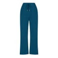 thumbnail image 4 of Timegard Wide Leg Pants for Women High Waist Side Split Loose Comfy Lounge Pants Fall Winter Solid Color, 4 of 5
