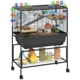 thumbnail image 1 of PawHut Large Hamster Cage, 3 Tier Rolling Gerbil Cage with Storage Shelf, 1 of 10