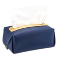 thumbnail image 2 of Dustbins and Waste Baskets Tissue Box Cover, Rectangular Modern Decorative Leather Tissue Box Case Organizer For Vanity Countertop, Night Stands, Livingroom,Office, Car Automotive, 2 of 5