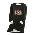 thumbnail image 2 of Blouses pour Femmes Col Rond Poche Épaissie Peluche Chaude Manches Longues Hauts Automne pour Femmes 2023 Tendance en Liquidation, 2 of 5