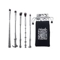thumbnail image 2 of 5pcs Magic wand makeup brush Set Silver  Beauty Tools, 2 of 8