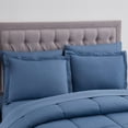 thumbnail image 4 of Sweet Home Collection 8 Piece Comforter Set Bag with Unique Design, Bed Sheets, 2 Pillowcases & 2 Shams Down Alternative All Season Warmth, Queen, Denim, 4 of 4