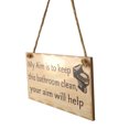 thumbnail image 2 of TIMIFIS Bathroom Decor Funny Bathroom Wall Decor Sign, Farmhouse Rustic Bathroom Decorations Wall Art Sign Wash Dry Fold Repeat Wall Decor Prints Laundry Room Decor Sign Fall Decorations For Home, 2 of 5