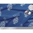 thumbnail image 3 of Soimoi Poly Georgette Fabric Leaves,Bird & Floral Block Printed Craft Fabric by The Yard 52 Inch Wide, 3 of 3