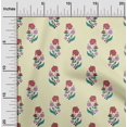 thumbnail image 1 of oneOone Viscose Chiffon Fabric Leaves & Floral Block Printed Fabric 1 Yard 42 Inch Wide, 1 of 4