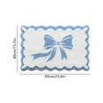 thumbnail image 3 of Flocked Velvet Bath Mat with Bow Design | Soft Plush Absorbent Shower Rug for Bathtub | Non-Slip Latex Backing Quick Dry Floor Mat for Bathroom | Washable Microfiber Runner for Sink, Tub, Doorway, 3 of 6