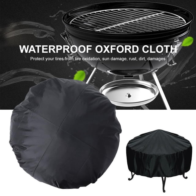 Housse de Barbecue 44 Pouces avec Cordon Imperméable Anti-Poussière pour Fumoir Rond à Gaz Charbon Extérieur