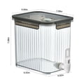 thumbnail image 3 of MTBLYS Plastic Beverage Dispenser 3.5L with Spigot and Lid Large Capacity Lemonade Juice Drink Container Ice Water Pitcher Home Party Use, 3 of 9