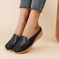 thumbnail image 3 of Dakaela Womens Mules Casual Slip on Loafers Round Toe Low Wedge Work Shoes Backless Walking Slides, 3 of 8
