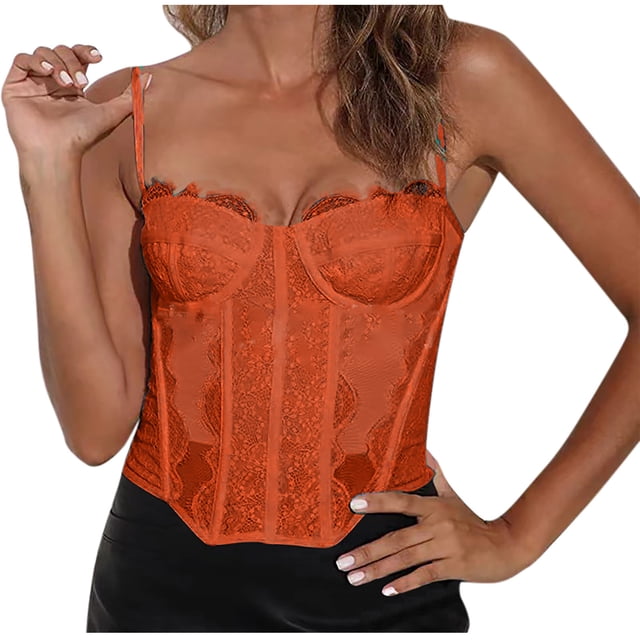 Bras for Women, Womens Solid Color Lace Suspender Wrapped Around Chest Waist And Backless Bra With Transparent Mesh And Zipper Closure