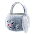 thumbnail image 4 of Way To Celebrate Easter Plush Jumbo Bunny Easter Basket, Grey, 4 of 5