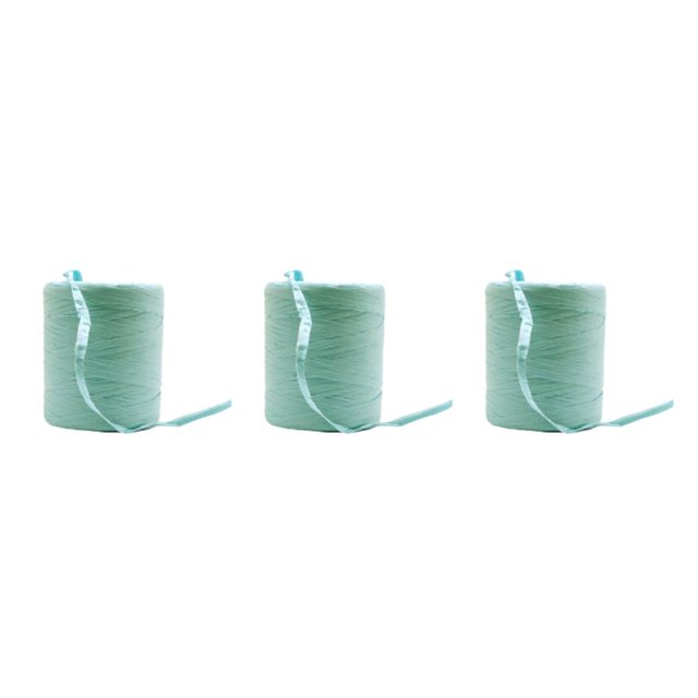 Thinsony Natural Paper Ribbon For Wonderful DIY Projects Creative Easy To Wide Application Solid Crochet Yarn green 3Set