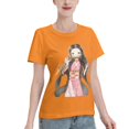 thumbnail image 2 of T-Shirt Basique à Manches Courtes pour Femmes Demon Slayer Blade Nidouzi, 2 of 6
