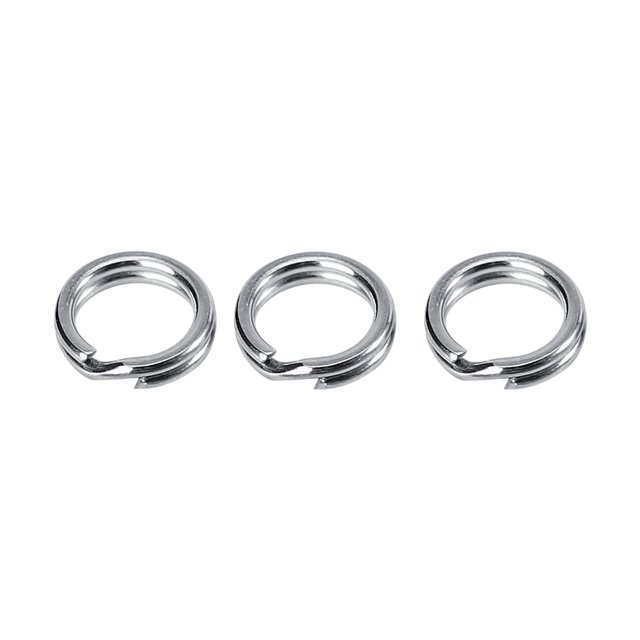 Sonew 50pcs/100pcs 7 Sizes Stainless Steel Fishing Tackle Bait Double Circle Split Ring Connector ,snap split ring, double circle split ring