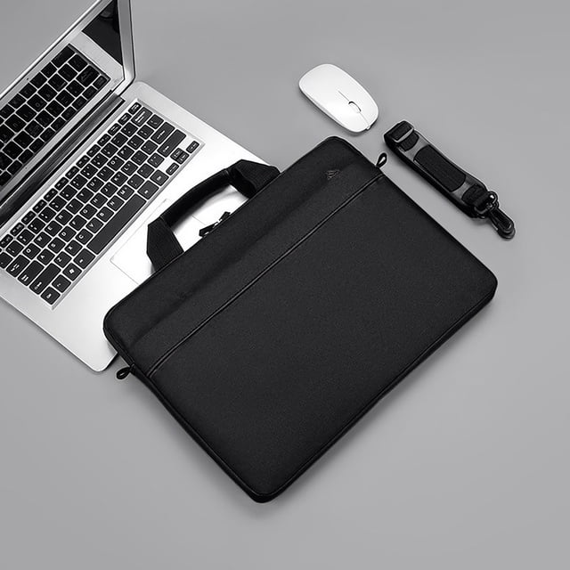 Yrmaups Laptop Bag, 15.6 Inch Shoulder Tote for Notebook, Polyester Padded Computer Case, Water Resistant Business Travel Briefcase, Fits 14.1 Inch