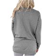 thumbnail image 3 of RXIRUCGD Tendance Décontracté Hauts à Manches Longues pour Femmes Articles en Liquidation Mode Femme T-Shirt à Col Rond à Manches Longues Été Uni avec Poche Blouse Ample Hauts Hauts pour Femmes, 3 of 6