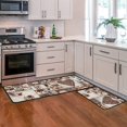 thumbnail image 2 of Coffee Kitchen Rugs Non-Slip Kitchen Mat Set of 2 Washable Kitchen Rug Runner Rubber Backed Kitchen Floor Mats Coffee Decor, 2 of 5