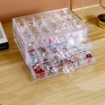 thumbnail image 1 of Earring Box Jewelry Storage Organizer Jewelry Storage Box Transparent 72 Grids Dustproof Earring Display Case For Women 3 Layers, 1 of 5