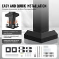 thumbnail image 4 of KFFKFF 2-3 Step Outdoor Handrails for Seniors, Black Steel Square Tube Design, 4 of 9