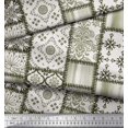 thumbnail image 3 of Soimoi Poly Georgette Fabric Paisley,Mandala & Quatrefoil Patchwork Printed Craft Fabric by the Yard 52 Inch Wide, 3 of 3